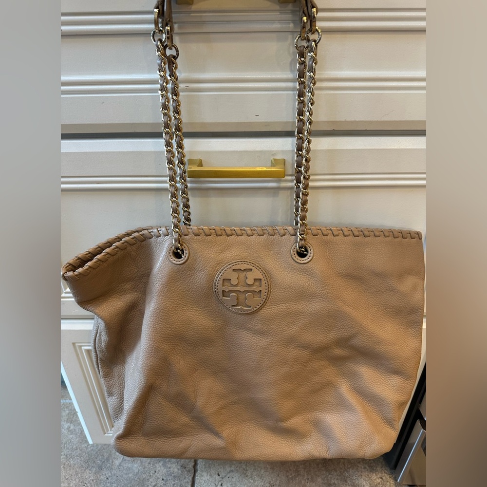 Tory Burch Tan Leather Tote Bag